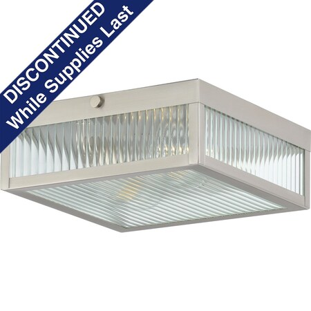 Progress Lighting Dwyer Collection Stainless Steel Two-Light 11" Flush Mount P350152-135